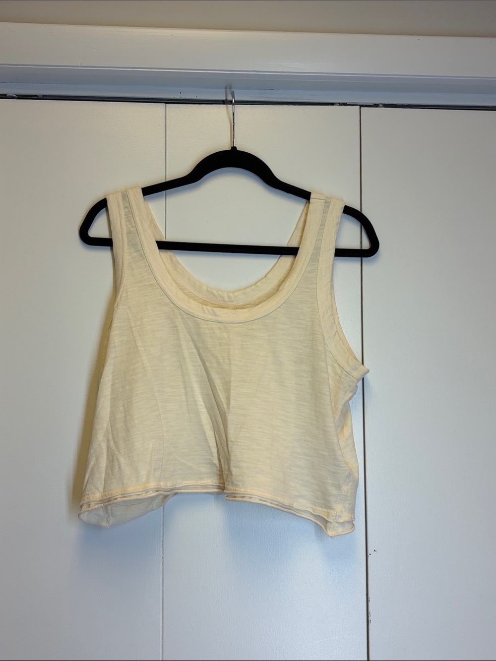 Pilcro Cream Cropped Tank